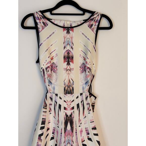 Johanne Beck Abstract Sleeveless Fit & Flare Dress Size S - Picture 3 of 9
